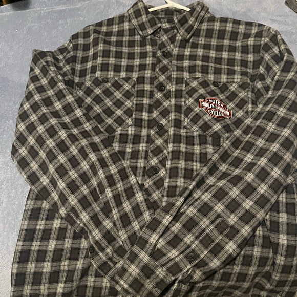 Harley-Davidson Plaid Flannel Button Down - Picture 1 of 8